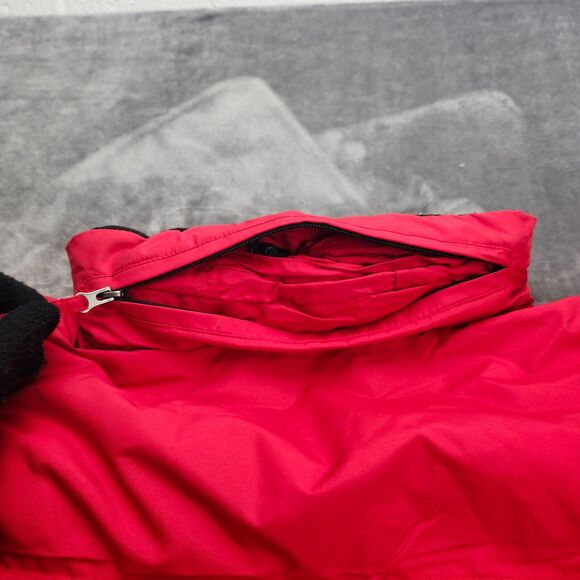 SPORTS MASTER Mens XL Red Puffer Jacket with hidden hood - Picture 5 of 12